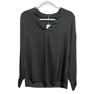 NWT 🖤 Black Banana Republic Factory Drapey V-Neck Blouse